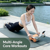 Rouleau de fitness à rebond automatique, design écologique, équipement de fitness à domicile pour adultes, hommes et femmes, entraînement de réduction abdominale et de la taille