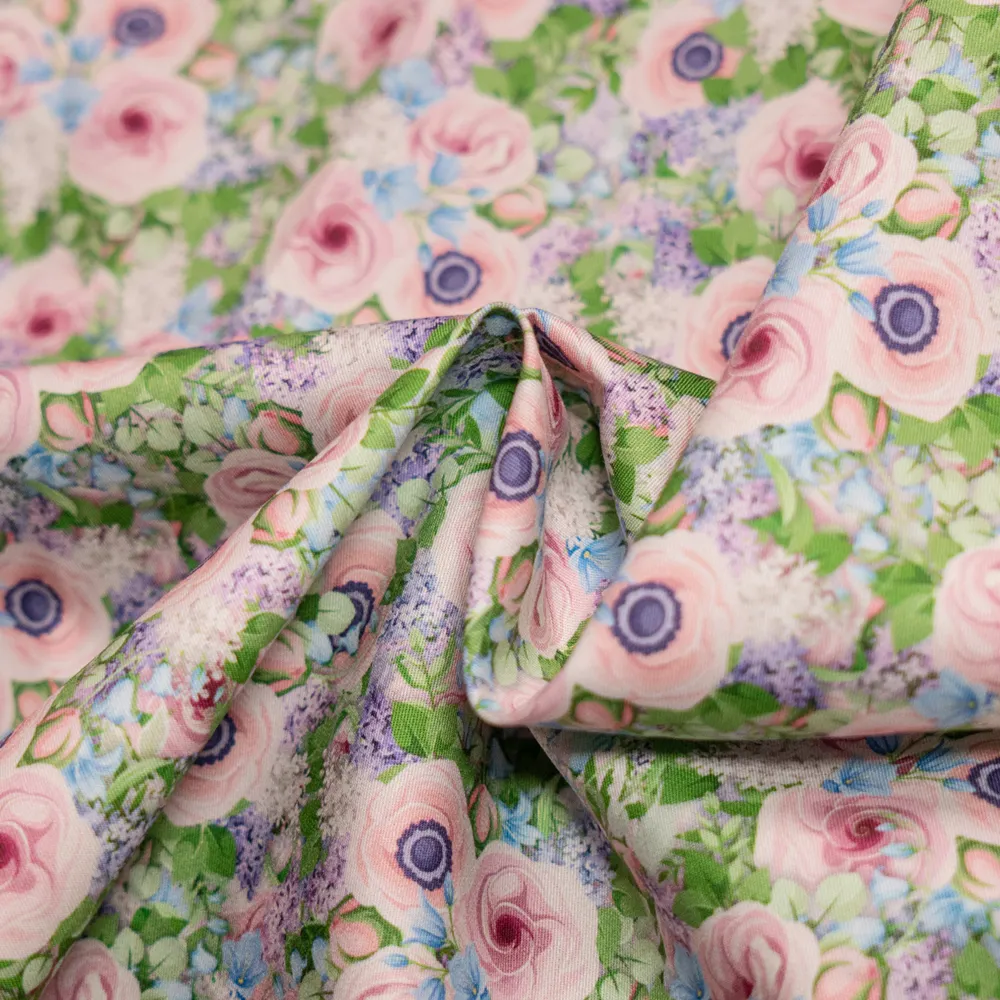 cotton woven London tana lawn liberty fabric custom flower fabric digital printing for garment