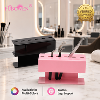 Support de rangement professionnel Fubowen en acrylique pour pinces à cils, présentoir à 6 fentes, organisateur d'outils d'extension en gros