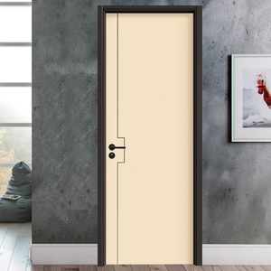 Porte d'entrée intérieure en plastique PVC à structure métallique imperméable en bois polymère écologique - Product Image 3