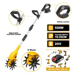 Motoculteur de jardin 20V à piles sans balais Moteur efficace Facile à utiliser Comprend un chargeur de batterie Garantie 1 an - Product Image 2