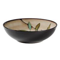 Ensemble de vaisselle en céramique et bambou peint à la main japonais, vente en gros, style vintage zen, assiettes et bols en porcelaine pour restaurant et maison