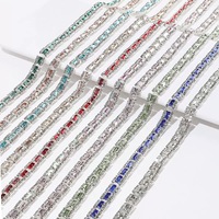 Chaîne de strass colorée DIY style griffe, chaîne œil-de-cheval transfrontalière en stock, accessoires pour vêtements et robes de mariée