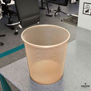High Quality Office Household Metal Paper Rose Gold Waste Bin Wastebasket Trash Bin - Product Image 4