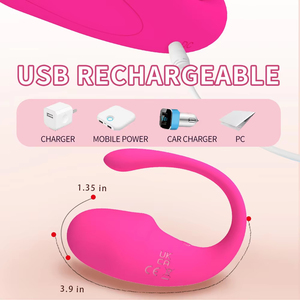 <span class=keywords><strong>Vibratore</strong></span> Indossabile a Forma di Girino con Controllo Remoto Wireless tramite App, 10 Frequenze di Vibrazione, USB Impermeabile, per Stimolazione del Punto G Femminile e Masturbazione - Product Image 2