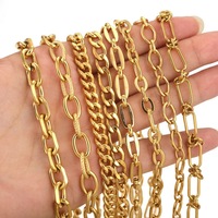 Productos populares Collar de serpiente plana de herradura cubana de acero inoxidable Cadena de cuerda torcida de oro de 18K Collar de cadena de nudo grueso para mujer