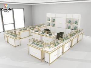 Custom Jewelry Kiosk Design with LED Glass Display Showcase | Luxury Mall Retail Booth for Rings, Necklaces, <b>Watches</b> - Product Image 3