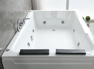 <span class=keywords><strong>Baignoire</strong></span> moderne d'hydrothérapie double pour deux personnes Installation encastrée <span class=keywords><strong>en</strong></span> <span class=keywords><strong>fibre</strong></span> <span class=keywords><strong>de</strong></span> <span class=keywords><strong>verre</strong></span> acrylique blanc Bain à remous Balboa pour amoureux <span class=keywords><strong>de</strong></span> la salle <span class=keywords><strong>de</strong></span> bain d'hôtel - Product Image 6