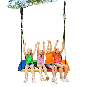 ชิงช้าผ้าสี่เหลี่ยมผืนผ้าแบบพรีเมี่ยมมีลวดลายที่สดใสวัสดุนิ่มแต่ทนทานเป็นของขวัญที่สมบูรณ์แบบสำหรับเด็กที่รักการสวิง - Product Image 5