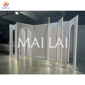 背景アクリル製背景幕 結婚式用 白色PVC壁スタンド式背景幕 結婚式イベント用 - Product Image 3