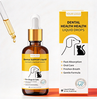 Tandheelkundige ondersteunende vloeibare druppels voor honden en katten, mondgezondheid, verlichting van slechte adem, snelle absorptie, vloeibare OEM, private label