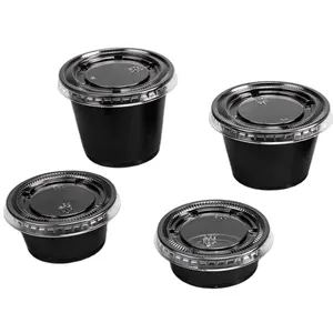 Ningbo Supplier Plastic Sauce Cups With Lids Plastic Container Disposable Sauce Cups