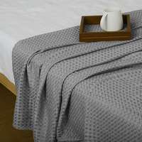 100% bio bambou gaufre jeter couverture refroidissement Jacquard tricoté lit couverture pour été canapé décor à la maison hôtel fournitures