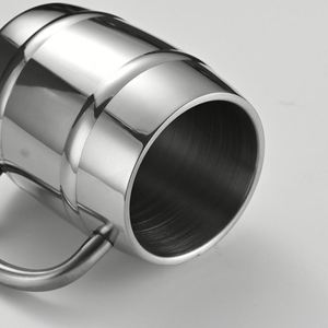 450ml <b>Double</b> <b>Wall</b> Beer Cup with Handle 304 Stainless Steel Vacuum Travel Coffee Beer <b>Mug</b> Custom logo - Product Image 4