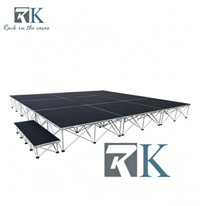 Scène extérieure en aluminium, scène en contreplaqué imperméable pour concert en plein air, spectacle en place publique - Product Image 1