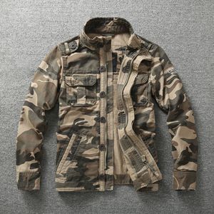 2025 nouveauté vestes d'équitation pour hommes moto en plein air personnalisé mode Vintage pur coton lavé Durable Camouflage veste - Product Image 5
