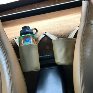 Özel Logo moda araba koltuğu bardak tutucu taşınabilir PU deri araba kahve kol kararlı bardak kapağı