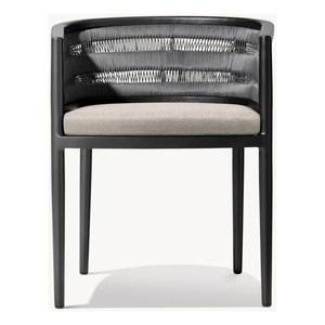 Nouvelle arrivée <span class=keywords><strong>bali</strong></span> resort restaurant meubles PE rotin cadre en aluminium chaise de salle à manger en plein air - Product Image 3