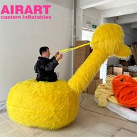 Costume gonflable personnalisé en peluche de canard pour événement de carnaval Street Shot, jupe gonflable en peluche d'animal flamant rose pour adultes