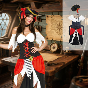 Женский сексуальный пиратский костюм, новая дизайнерская одежда для карнавальных ролевых игр, красивое платье и шляпа - Product Image 4