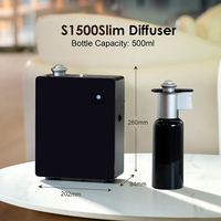 Diffuseur de brume froide à deux fluides CNUS S1500 500 ml, couverture de 465 m², machine à parfum pour huiles essentielles pures pour espaces commerciaux