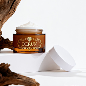 5G 15G 30G Chất Lượng Cao Mỹ Phẩm <span class=keywords><strong>Container</strong></span> Mặt Kem Chai Lọ Thủy Tinh Mắt Kem Chai Jar Với Vàng Capwith Nhựa Màu Đen Nắp - Product Image 2