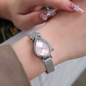 <span class=keywords><strong>Montre</strong></span> à quartz pour <span class=keywords><strong>femme</strong></span> YuSa1086 avec strass colorés et <span class=keywords><strong>bracelet</strong></span> <span class=keywords><strong>fin</strong></span>, cadran positionné librement, <span class=keywords><strong>bracelet</strong></span> réglable - Product Image 2