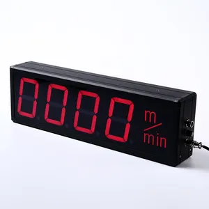 JDMS-4H4 compteur de vitesse industriel de 4 pouces led rouge affiche 4 chiffres longueur mètre minuterie compteur électronique