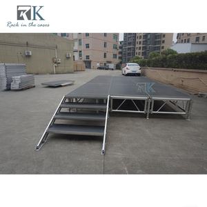 Plataforma Rectangular Ajustable de 4 pies x 8 pies para Ferias Comerciales, Escenario Firme en Venta - Product Image 2