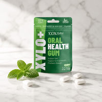 OEM Brand Sugar-Free Xylitol Energy Caffeine Chewing Gum Aspartame Free Functional Ingredient Fruity Flavor