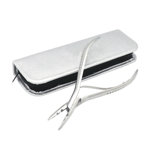 OBEXA Surgical Grade Stainless Steel Hair Extension <b>Plier</b> <b>Set</b> 7 Inch Black Storage Kit | Professional Salon Tool Model - Product Image 1
