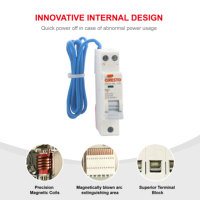 Disjoncteur unipolaire neutre 240V AC Type RCBO pour la Protection du système électrique 6A 10A 16A 20A 25A 32A 40A RCBO