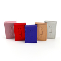 Boîte en étain en forme de cassette de couleur pure RTS emballée boîte à bonbons rectangulaire irrégulière boîtes à cadeaux en métal en étain emballage