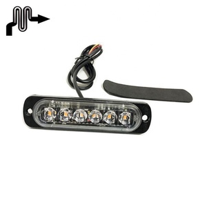 6 <span class=keywords><strong>LED</strong></span> Super lumineux 12-24 V <span class=keywords><strong>LED</strong></span> ambre stroboscopique d'avertissement mini barre lumineuse d'avertissement de lumière de barre - Product Image 1