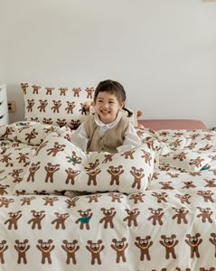 Bow in percale dệt bộ đồ giường thiết lập thoáng khí bền mềm mại thoải mái ấm rửa bông Ga Trải Giường - Product Image 5