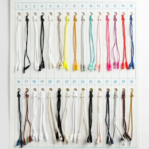 ZD New Design Colorful Grey Blue Pink Plastic Seal Tags General Nylon Rope Hang Tag Fastener Garment Tagging String