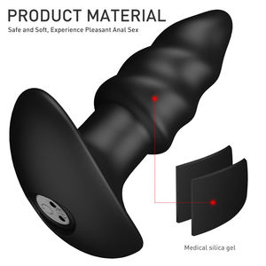 Di alta qualità USB ricaricabile anale vibratore giocattoli del sesso per gli uomini in Silicone prostata massaggiatore G Spot stimolatore prodotti per adulti - Product Image 6