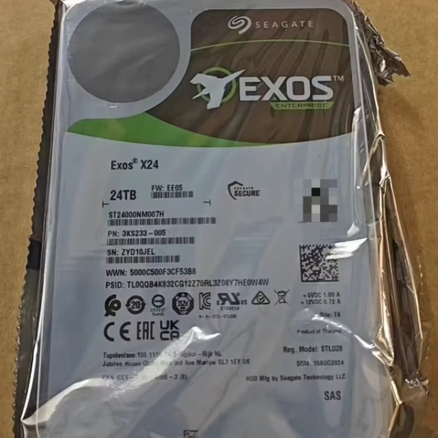 ST24000NM007H 24TB Drive 7200 RPM SATA Internal Enterprise Server Hard Disk Used Silver Enterprise Server Hard Disk 7200 RPM