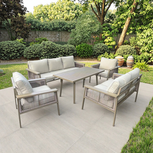 Nhôm Ngoài Trời Patio Cắt Ăn Sofa Ghế Đặt Cho Sân Sau Vườn Trang Trại Công Viên Không Thấm Nước Thoải Mái Đồ Nội Thất - Product Image 4