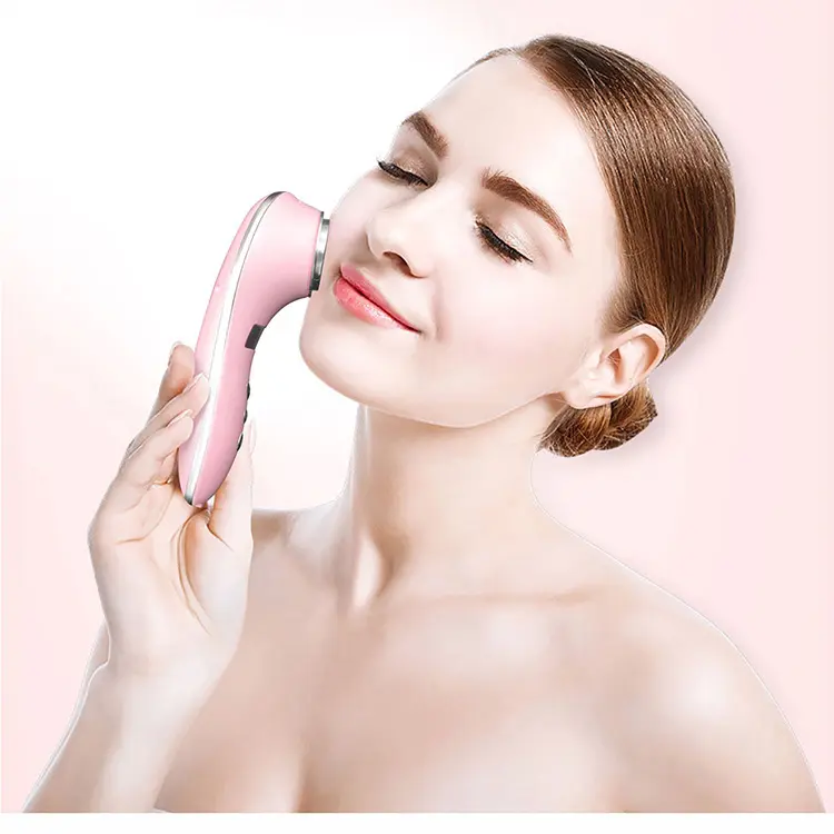 Hot Multifunction LED Hot Cold Hammer Ultrasonic Cryotherapy Facial Lifting Vibration Massager Face Body Spa Ion Beauty 2021