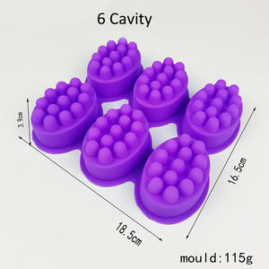 1/2/3/4/6/9 Hohlraum Massage Silikon formen 3D Silikon Massage Bar Seifen formen für DIY handgemachte Seife - Product Image 6