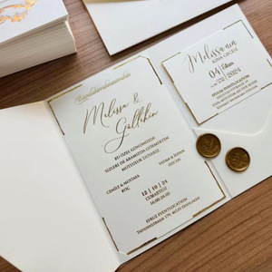 Carte de vœux de luxe personnalisée en petite quantité, en papier couché, 3D pop-up, découpée au laser, écologique, pour mariage, anniversaire, Saint-Valentin - Product Image 2