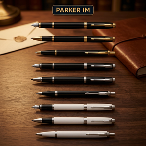 ชุดปากกา Parker IM สีดำขาว ด้ามโลหะ เขียนลื่น ทนทาน ใช้งานได้นาน รับสกรีนโลโก้ ของขวัญส่งเสริมการขายสำหรับสำนักงาน - Product Image 1
