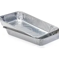 Heavy Duty Full Size Shallow Aluminum Pans Foil Roasting & Steam Table Pan  21x13 inch - Shallow Pan Chafing Trays for Catering - Disposable Large Pans