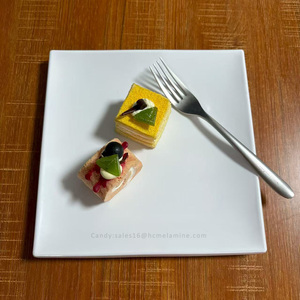 Grosir Pabrik Tiongkok piring makan melamin plastik tidak dapat pecah piring persegi melamin putih <span class=keywords><strong>Resin</strong></span> 100% - Product Image 6