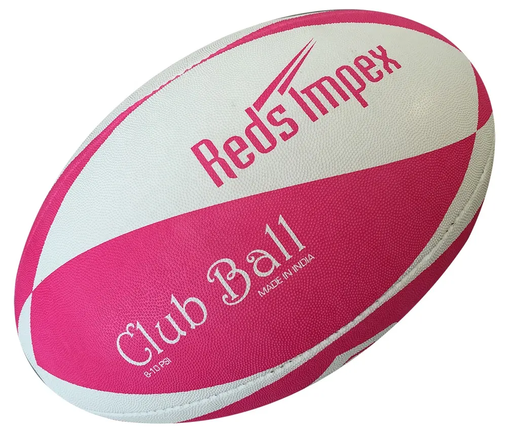 Training Rugbybal Maat 5 Custom Design Roze Kleur Zware Rubberen Ballen Training Rugbyballen