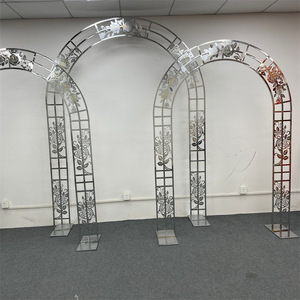 Nouveaux accessoires de mariage de haute qualité décoration de fond de scène arc <span class=keywords><strong>en</strong></span> <span class=keywords><strong>fer</strong></span> <span class=keywords><strong>forgé</strong></span> trois barres étagère <span class=keywords><strong>en</strong></span> arc de Rose creux - Product Image 6