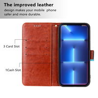 Funda de Cuero Tipo Cartera con Ranuras para Tarjetas y Soporte para Teléfono JMAX para Xiaomi POCO M6 M7 M8 C71 C75 C85 X5 X6 X7 X8 F5 F6 F7 F8
