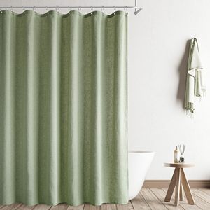 Lin neutre Boho ferme rustique Vintage pays printemps été thème bain <span class=keywords><strong>vert</strong></span> minimaliste <span class=keywords><strong>vert</strong></span> <span class=keywords><strong>sauge</strong></span> <span class=keywords><strong>rideau</strong></span> <span class=keywords><strong>de</strong></span> <span class=keywords><strong>douche</strong></span> - Product Image 5