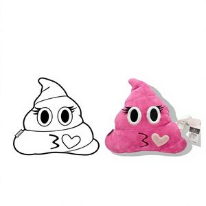 Özelleştirilebilir Fabrika Toptan Satış Yaratıcı Kaka Peluş Yastık Sevimli Dekoratif Üçgen Duygu Yastığı Doldurulmuş Oyuncak Süper Yumuşak Unisex - Product Image 4